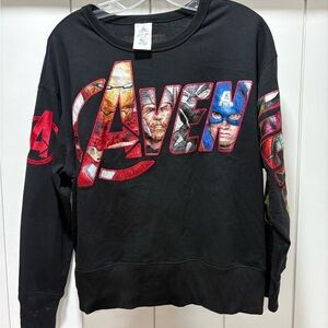 Disney Marvel The Avengers Jersey Sweatshirt Size Medium Iron Man Thor New NWT
